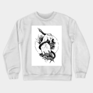 St. Guinefort , punk snake greyhound tattoo pen and ink Crewneck Sweatshirt